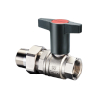 Oventrop Ball Valve Optibal lever handle DN25 1 female thread & Screw connection with male thread PN16 Ms 1075708