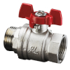Oventrop Ball Valve Optibal T-handle DN32 G 1 1/4 female thread G 11/4 male thread PN16 Ms 1076310