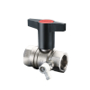 Oventrop Ball Valve Optibal lever handle DN32 1 1/4 female thread PN16 with draining Ms 1077810