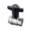 Oventrop Ball Valve Optibal with Thermometer lever handle both ports female thread 1 1/2 1078012