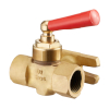 Oventrop Gauge cock/valve G  F PN 10 with gland and test flange brass  unplated 1110204