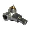Oventrop Thermostatventil Baureihe E  DN15  Winkel-Eck links, Edelstahl-Design 1163482