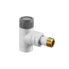Oventrop-Thermostatventil  Baureihe E  DN15, Eck, wei, mit  QV  Ventileinsatz 1163562
