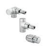 Oventrop Anschluss-Set Baureihe E/UniSH  DN15  Winkel-Eck links, verchromt 1164352