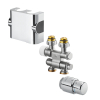 Oventrop Anschluss-Set fr Badheizkrper  Multiblock TF/Uni SH ,schwenkb.,verchr. 1184235