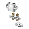 Oventrop Anschluss-Set fr Badheizkrper  Multiblock T/Uni SH , Dg, verchromt 1184283