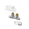 Oventrop Anschluss-Set fr Badheizkrper  Multiblock T/Uni SH , Eck, verchromt 1184284