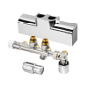 Oventrop Anschluss-Set fr Badheizkrper  Multiblock T-RTL / Uni SH ,Eck, verchr. 1184288