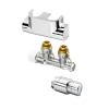 Oventrop Anschluss-Set fr Badheizkrper Multiblock T/Uni SH,Eck,Edelstahl-Design 1184384