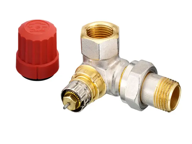 Danfoss Radiator Valve RA-N 15 R 1/2 WE right matte nickel plated 013G0233