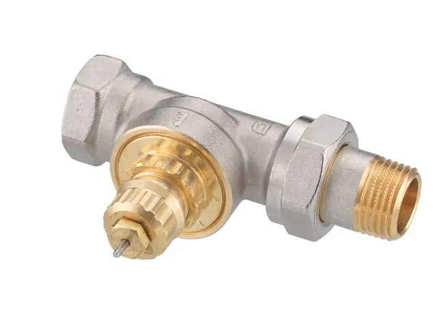 Danfoss Radiator Valve RA- 15 R 1/2 straight matte nickel plated 013G1675