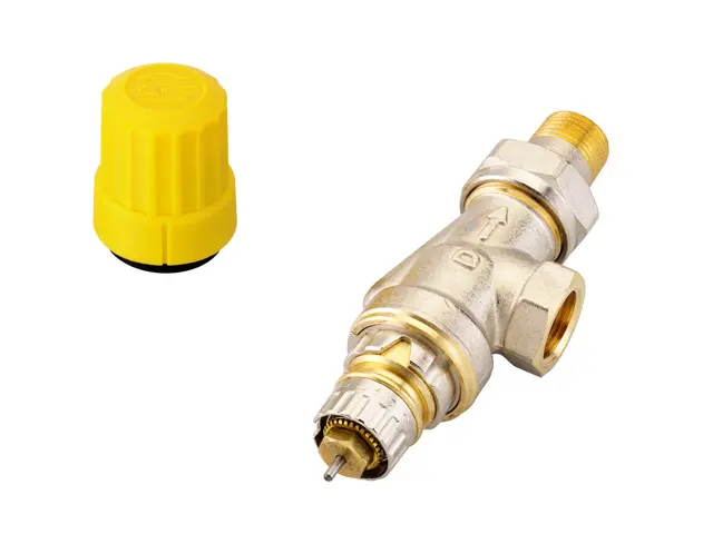 Danfoss Radiator valve RA-UN 10 R 3/8 UK (Axial) matte nickel plated 013G3041
