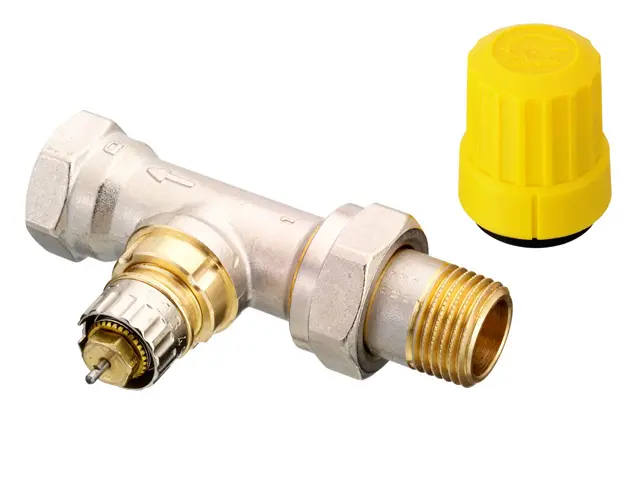 Danfoss Ventilgehaeuse RA-UR 15 R 1/2 Durchgang matt vernickelt 013G3228