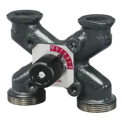 ESBE 4-Wege H-Mischer 4HG DN25, Kvs8, AG 1.1/2", PF 1.1/2" 11350100