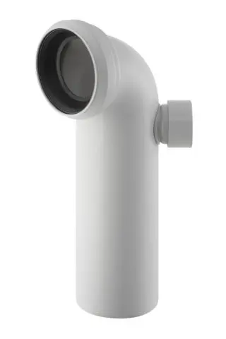 Geberit WC-Ablaufbogen 90 Grad in PP rechts mit eingeschweisstem Gewindestutzen 152615111