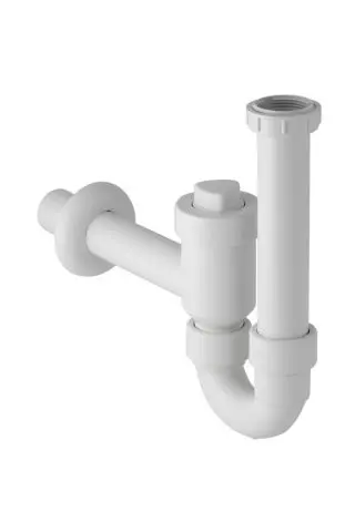 Geberit Ablauf mit Absperrventil G1 1/2x 50mm in PP weiss alpin 152861111