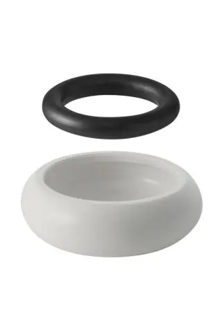 Geberit Spuelrohraussenverbinder weiss alpin mit Gummiring d 44 mm 119644111