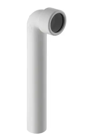 Geberit Ablaufanschlussbogen 90 Grad d 50mm mit Verschraubung in PP weiss 152226111