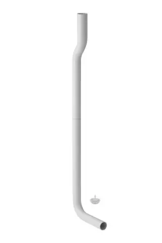 Geberit Spuelrohr zu 127.000 u.140.300 weiss fuer halbhochhaengende Spuelkasten 118100111