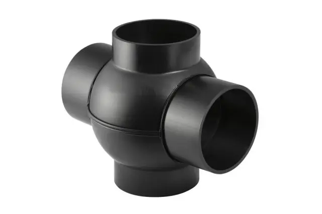 Geberit PE Doppel-Abzweig 88,5  Grad /180  Grad DN100/DN100 367285161