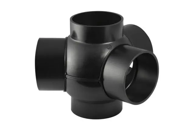Geberit PE Mehrfach-Abzweig 88,5  Grad / 135  Grad dreifach DN125/DN100 368600161