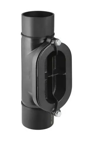 Geberit PE Reinigungsstueck DN150 mit ovalem Verschlussdeckel 369454161