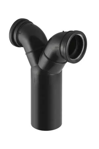 Geberit PE WWC-Doppelbogen DN100/100/100 90  Grad fuer senkrechte Montage 367903161