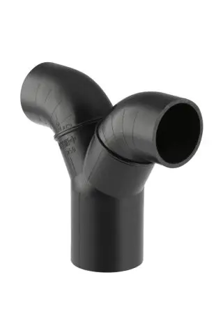 Geberit PE Hosen-T-Stueck 90  Grad DN70/56 fuer den schnellen Ablaufanschluss 365472161