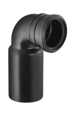 Geberit PE Wand-WC-Bogen 90  Grad DN90/90 fuer GIS / Duofix 366061161