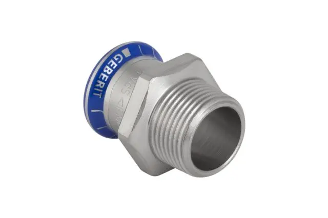 Geberit Mapress Adaptor with male thread diameter 54xR2 CrNiMo steel  31711