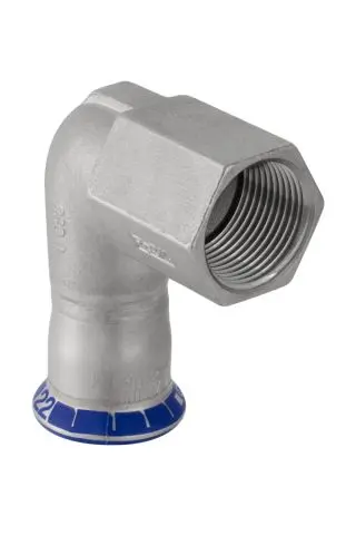 Geberit Mapress Uebergangswi. 90 Grad d 22xRp3/4 mit IG (Cr-Ni-Mo-Stahl) 33805