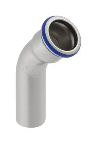 Geberit Mapress Bogen 45  Grad d 88,9 m.Einschubende LABS-frei(Cr-Ni-Mo-Stahl) 82710