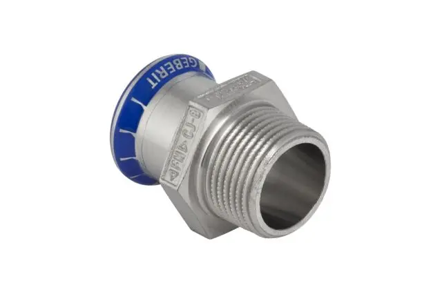 Geberit Mapress Adaptor  with male thread diameter 42xR1 1/2 silicone-free  CrNiMo steel  81710