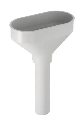 Geberit Trichter oval in PP ohne Rand weiss H: 27 cm 152378111