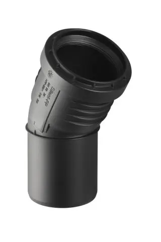 Geberit Silent-PP Bogen 30  Grad DN90 mit Muffe 390421141