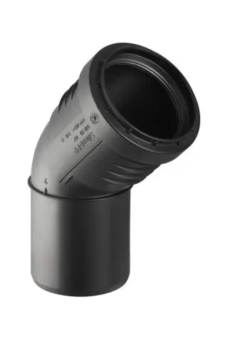 Geberit Silent-PP Bogen 45  Grad DN50 mit Muffe 390222141