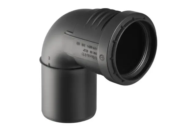 Geberit Silent-PP Bogen 87,5  Grad DN125 mit Muffe 390624141