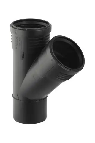Geberit Silent-PP Abzweig 45  Grad DN90/90 mit Muffen 390434141