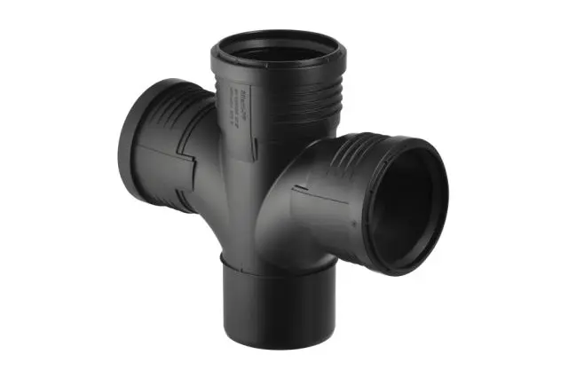 Geberit Silent-PP DoppelabzweigMAX 87,5  Grad mit Muffen DN 110 / 110 / 110 390566141