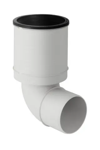 Geberit Silent-PP Boden WC-Bogen DN 90 weiss alpin 390493111