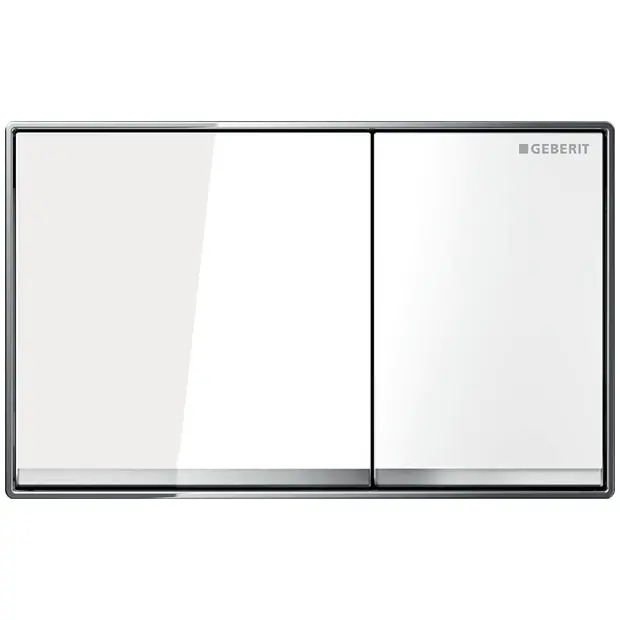 Geberit BetPl. Omega60, für 2-Mengen-Sp. Glas weiß 115081SI1