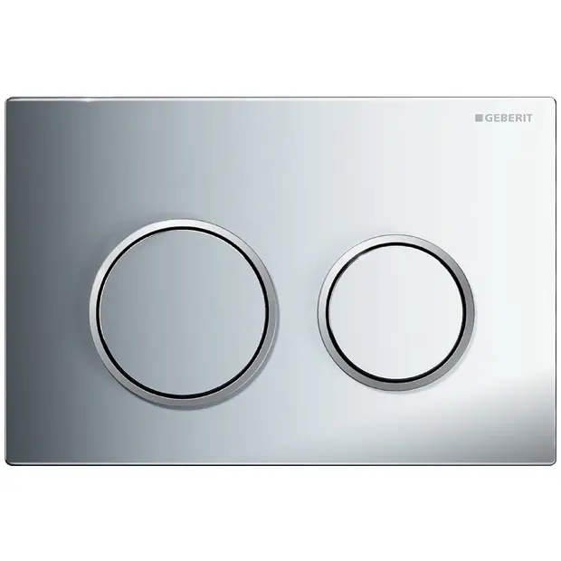 Geberit Kappa21 Betaetigungsplatte  fuer 2-Mengen-Spuelung Platte=glanz / Ring=matt / Druecker=glanz 115240KH1
