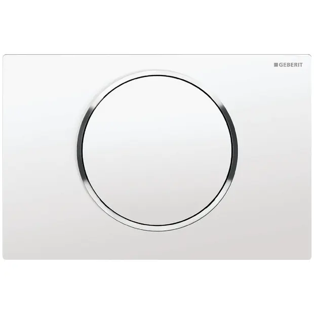 Geberit Betaetigungsplatte  Sigma10 fuer Spuel-Stopp-Spuelung KS weiss / hochglanz verchromt / weiss 115758KJ5
