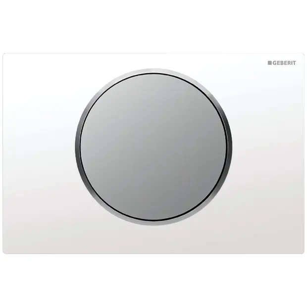Geberit Betaetigungsplatte  Sigma10 fuer Spuel-Stopp-Spuelung KS weiss/seidenglanz verchromt/seidenglanz verchromt 115758KL5