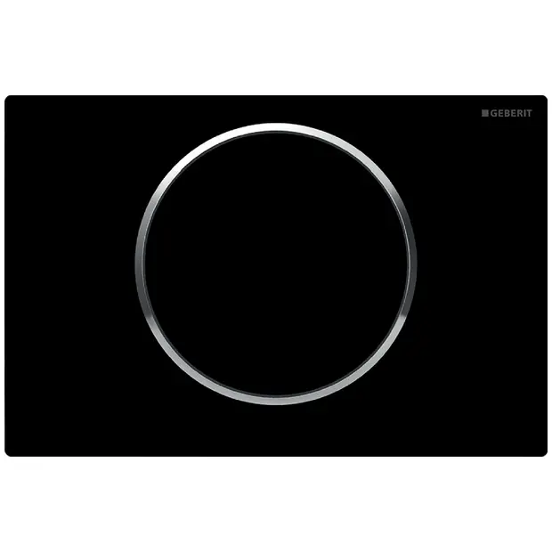 Geberit Betaetigungsplatte  Sigma10 fuer Spuel-Stopp-Spuelung KS schwarz / hochglanz verchromt / schwarz 115758KM5