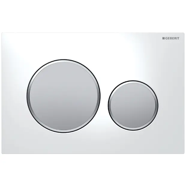 Geberit BetPl. Sigma20, für 2-Mengen-Sp. weiß / mattchrom / mattchrom 115882KL1
