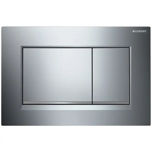 Geberit BetPl. Sigma30, für 2-Mengen-Sp. glanzchrom / mattchr / glanzchr 115883KH1