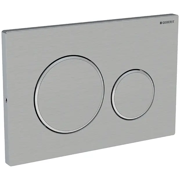 Geberit BetPl. Sigma30, für 2-Mengen-Sp. Edelstahl gebürstet/poliert/gebürstet 115889SN1