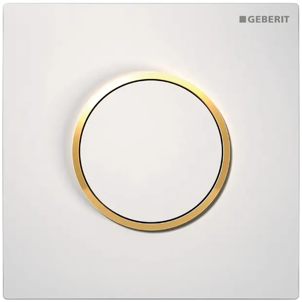 Geberit HyTouch UR-Handausloesung weiss/gold Kunststoff Sigma10 pneumatisch 116015KK1