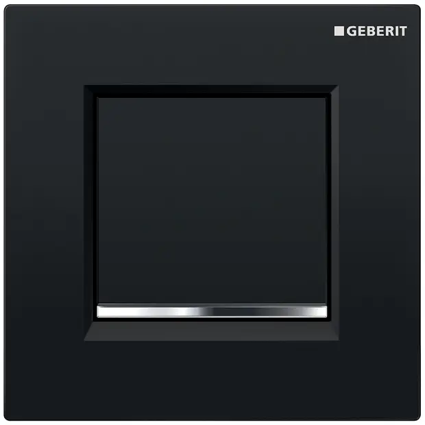 Geberit UR-Strg. mit pneumatischer Spülausl. BetPl. Typ 30 schwarz/glanzchrom/schw 116017KM1